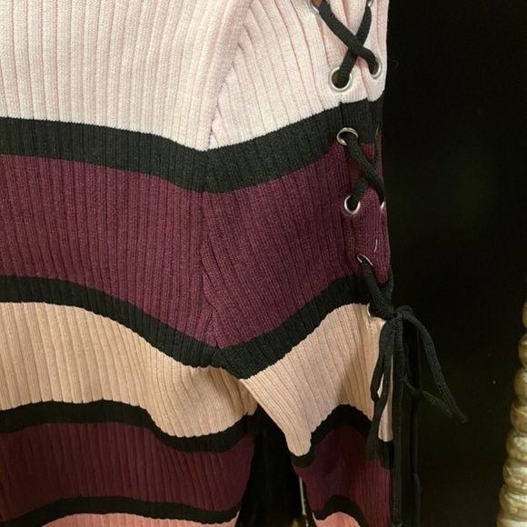 New Look Ribbed Outfit Set Pink and Purple Laced Size XL - Picture 8 of 8